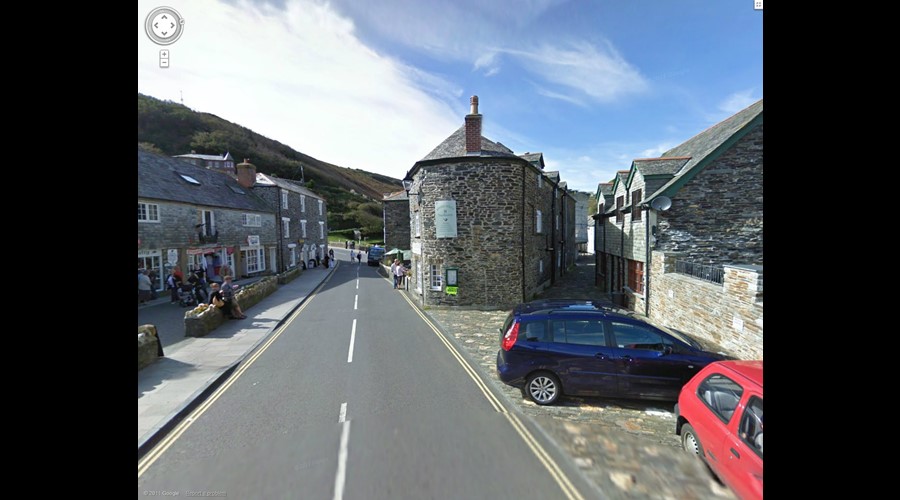 The heart of Boscastle, The Old Oil House on the right